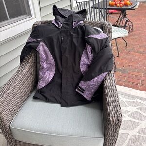 Oakley Women's Black and Lavender Ski Jacket